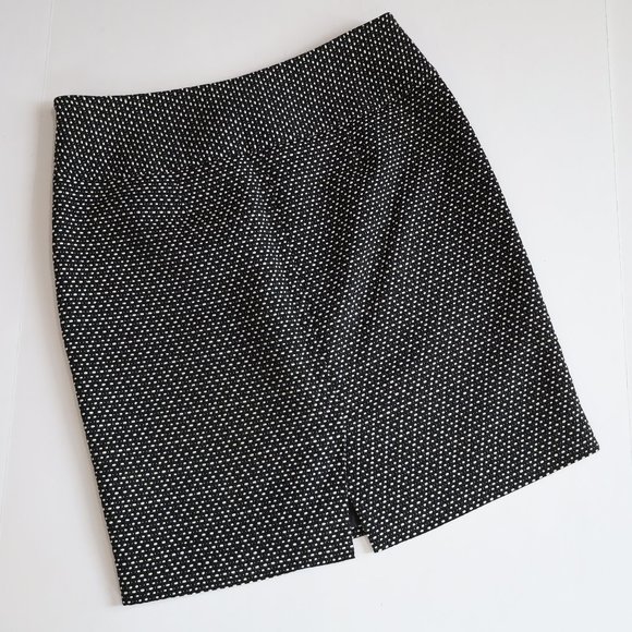 ANN TAYLOR LOFT Size 2 Black White Skirt Career Interview - Picture 6 of 6